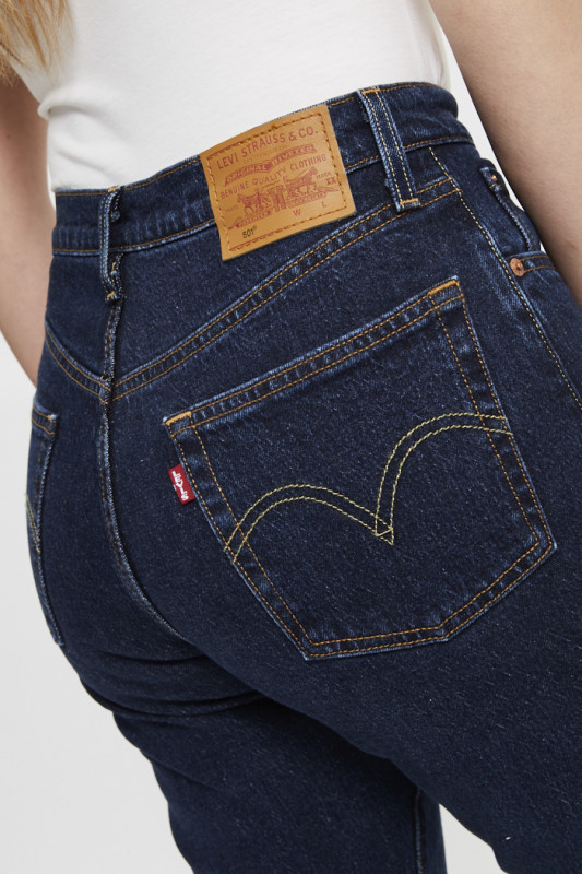 Jeans 501 crop salsa stonewash dark indigo levi's