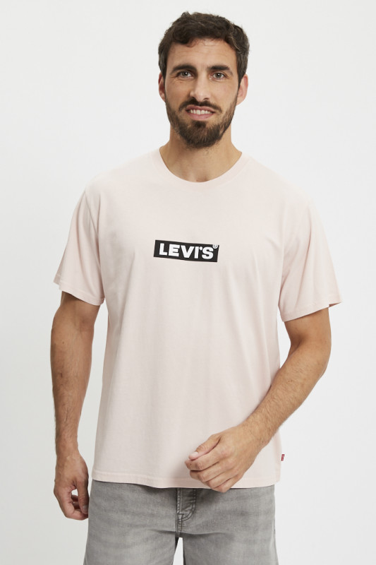 T-shirt relaxed fit rose homme