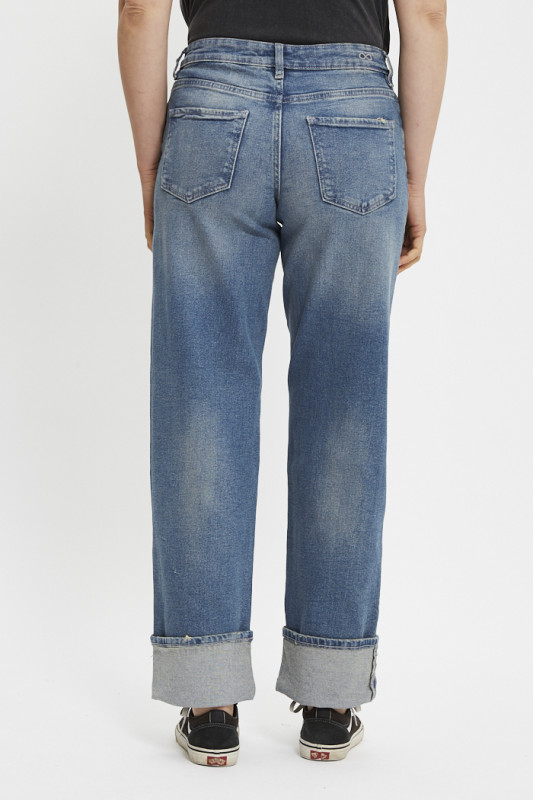 Jeans straight Katie medium blue denim femme