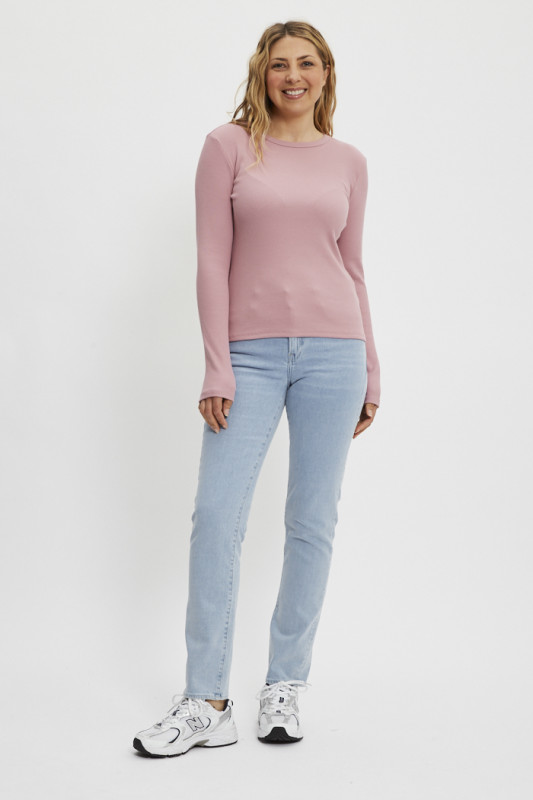 T-shirt Solar rose lilas JDY