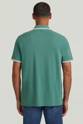 Polo chest logo striped vert