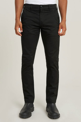 Pantalon slim chino noir homme