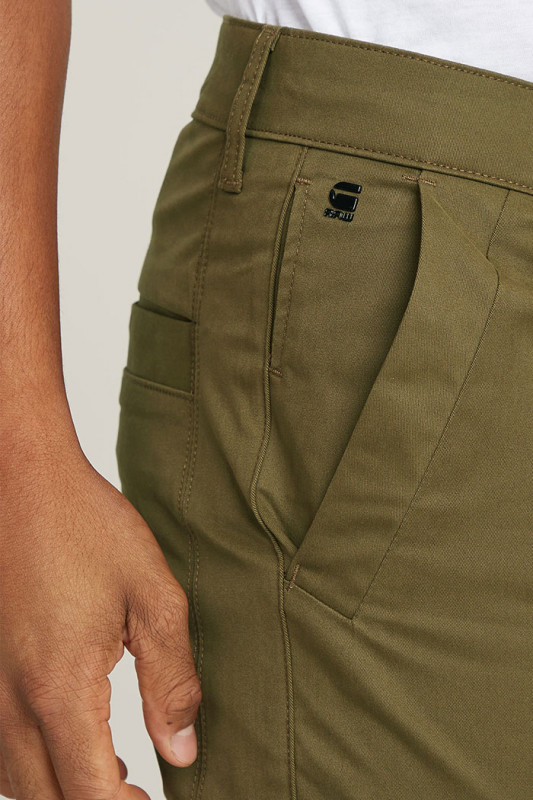 Pantalon slim chino dark olive G-star