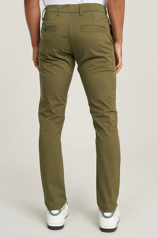 Pantalon slim chino dark olive