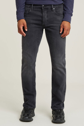 Jeans 3301 straight noir homme