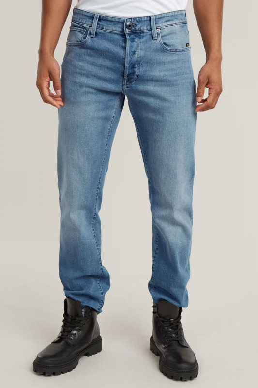 Jeans 3301 straight bleu indigo homme
