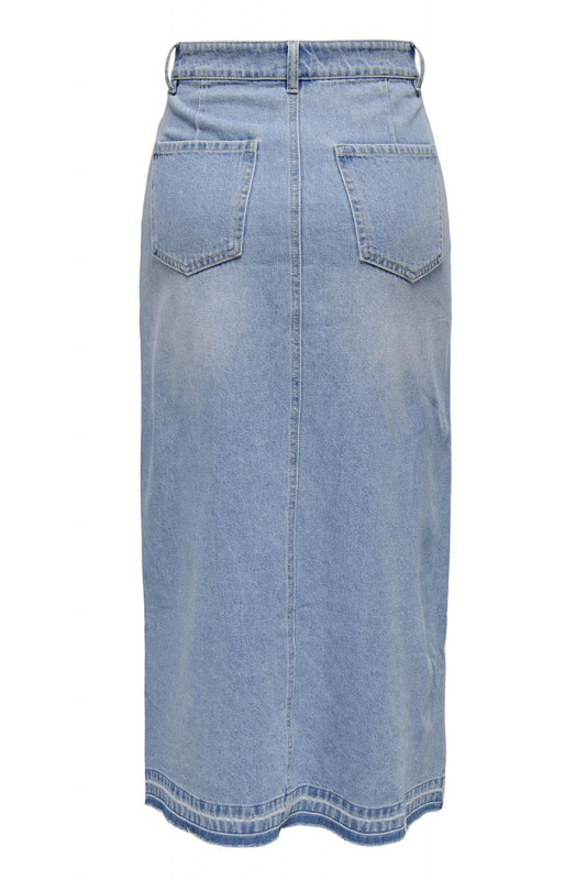 Jupe en jeans Bella light indigo en coton pour femme