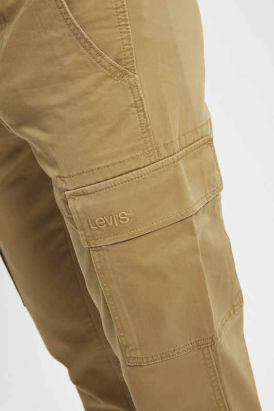 Pantalon xx cargo slim camel levi's en coton mélangé