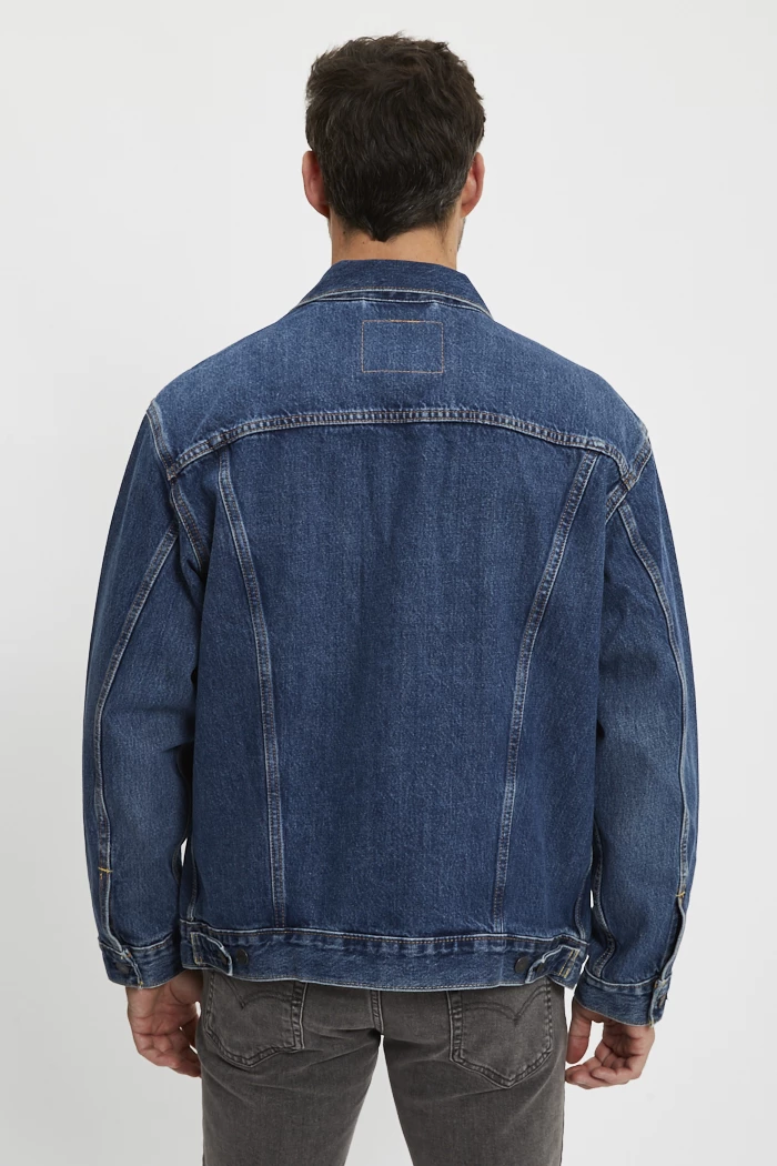 Veste Jean Levi's Trucker Slim Bleu - Taille L - Neuf Sans étiquettes - Coupe Ajustée