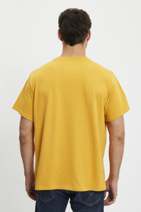 t-shirt logo patch relaxed fit jaune