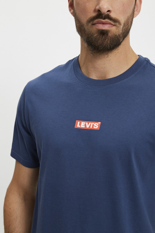 t-shirt graphic relaxed fit bleu marine homme levi's