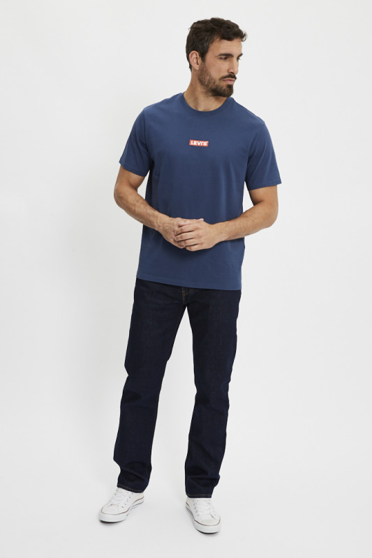 t-shirt graphic relaxed fit bleu marine levi's