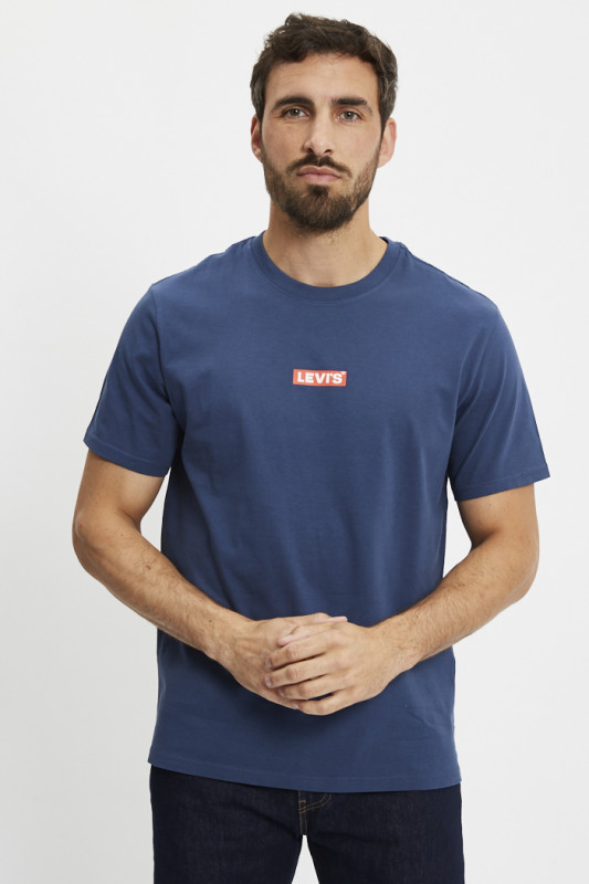 t-shirt graphic relaxed fit bleu marine homme