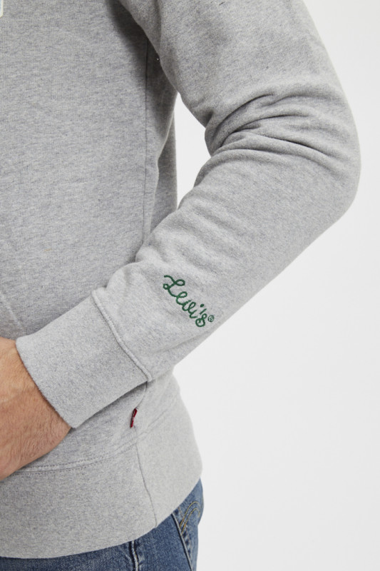 hoodie standard graphic gris 100% coton levi's manches longues