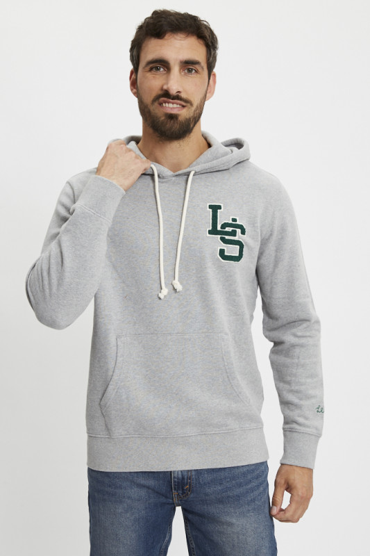 hoodie standard graphic gris 100% coton homme