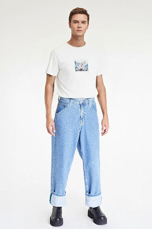 Jeans baggy confort 100% coton