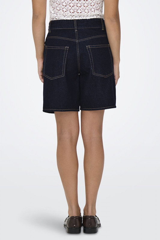 Short loose denim dark blue