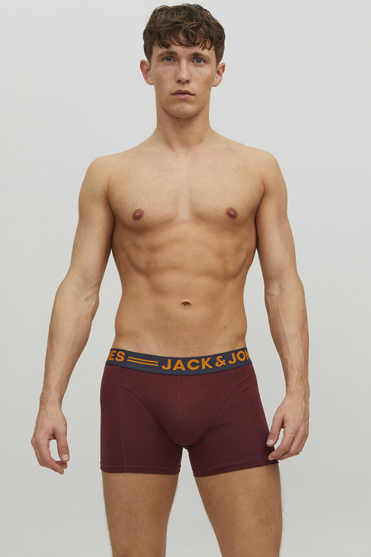 Lot de 3 shorties gris bleu et bordeaux jack & jones