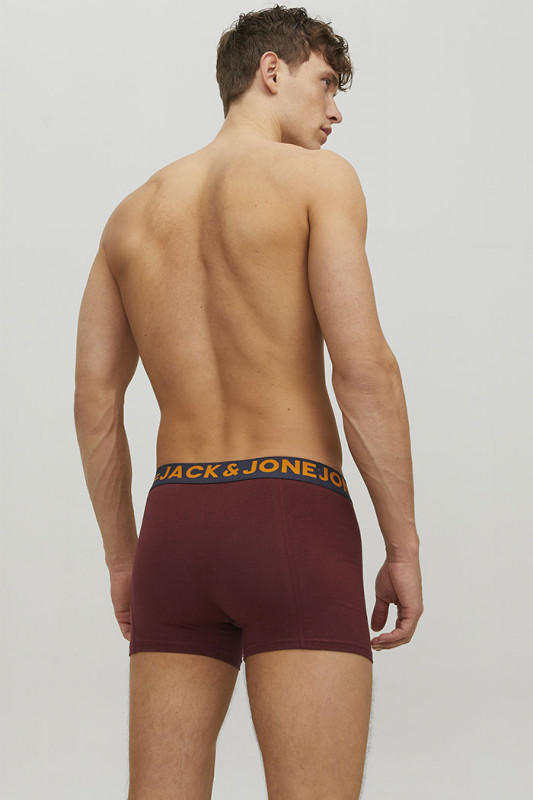 Lot de 3 shorties gris bleu et bordeaux homme jack & jones