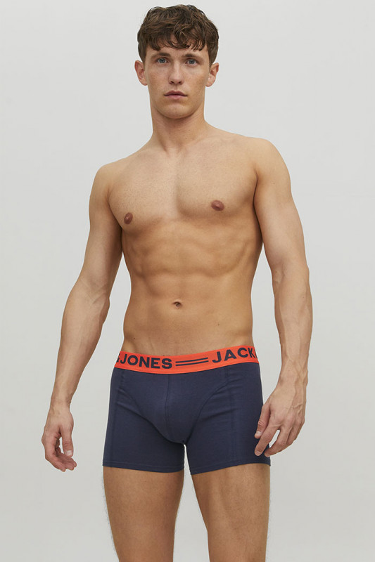 Lot de 3 shorties gris bleu et bordeaux homme en coton et élasthanne