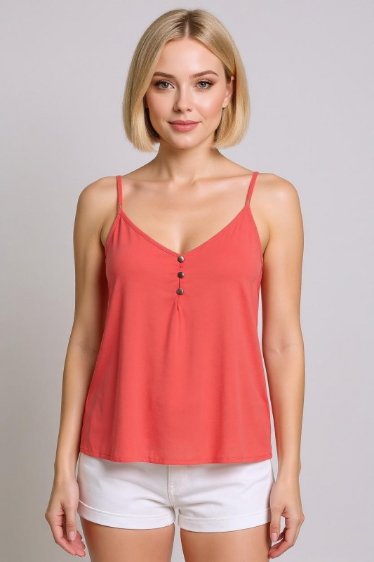 Top bretelles Selina rose femme