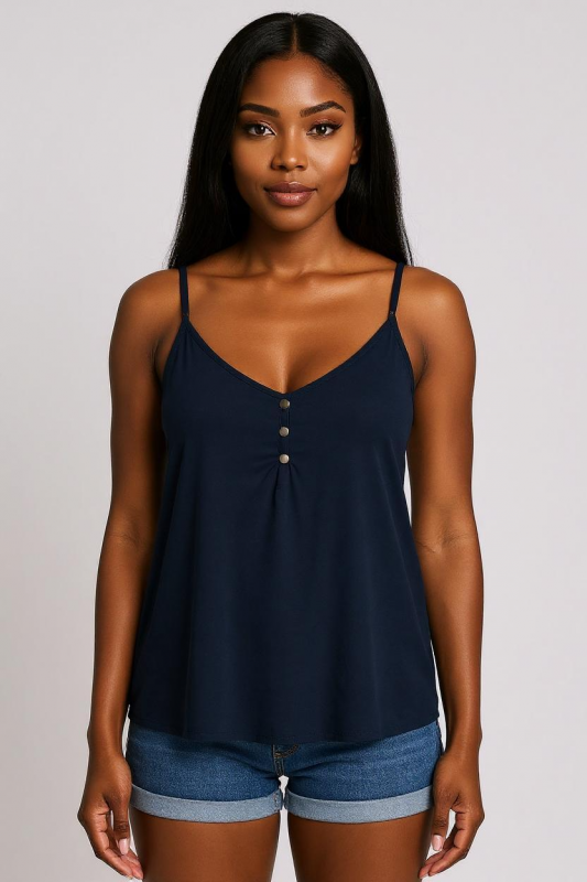 Top bretelles Selina bleu marine Only