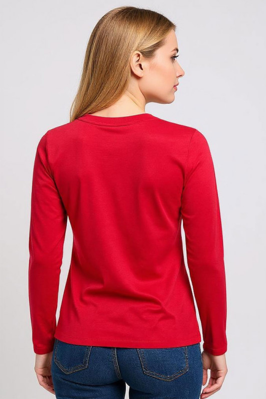 T-shirt Dalila col V rouge
