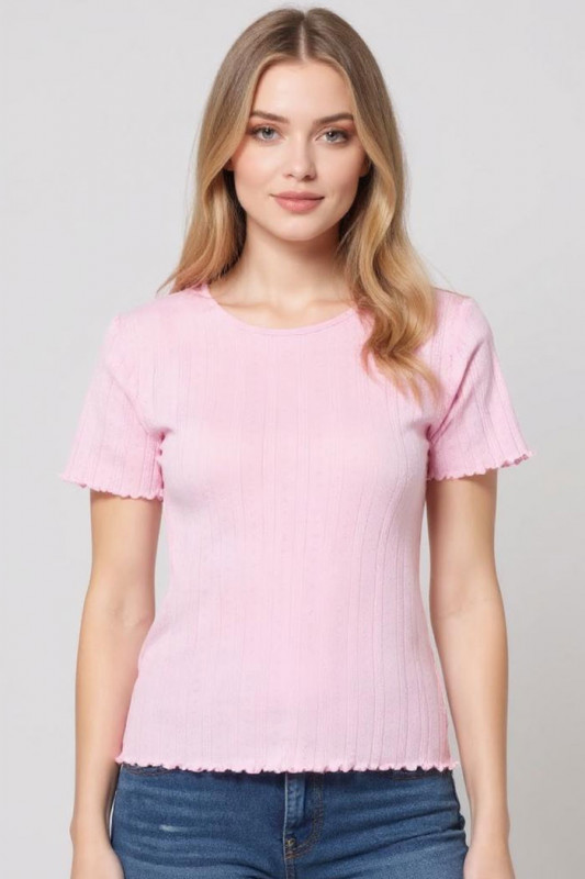 Top Salsa rose 100% coton