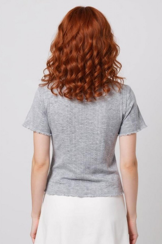 Top Salsa gris 100% coton