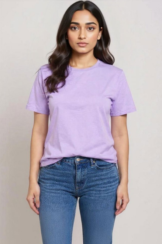 T-shirt Rex mauve 100% coton