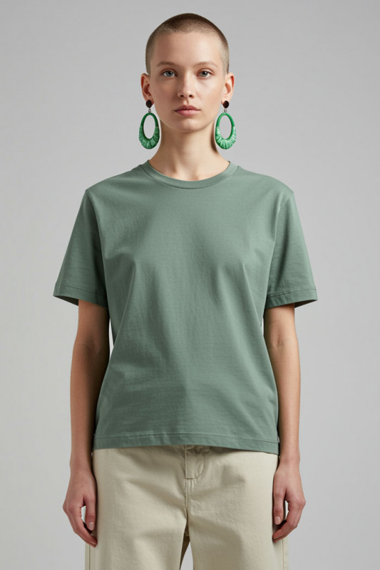 T-shirt Rex kaki 100% coton