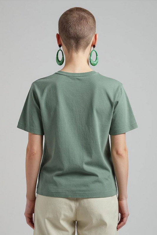 T-shirt Rex kaki 100% coton