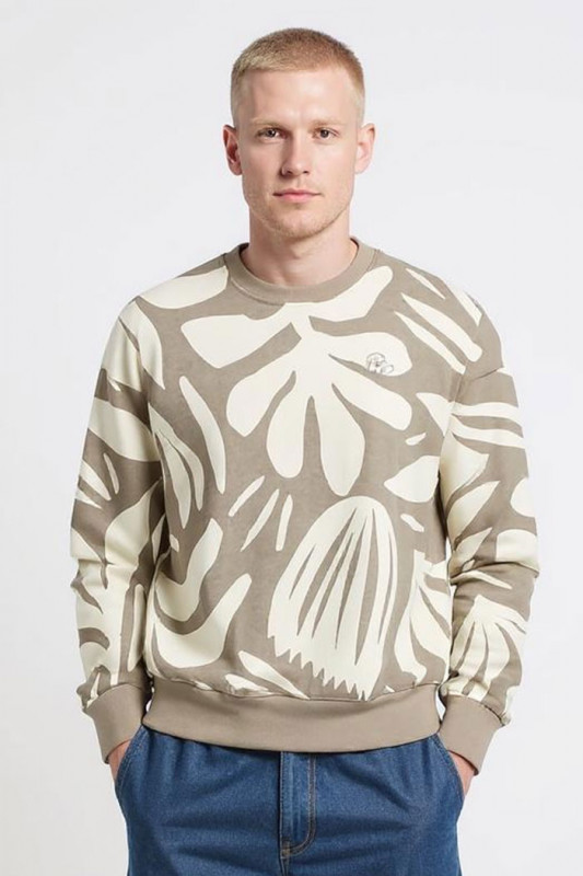 Sweatshirt col rond motif