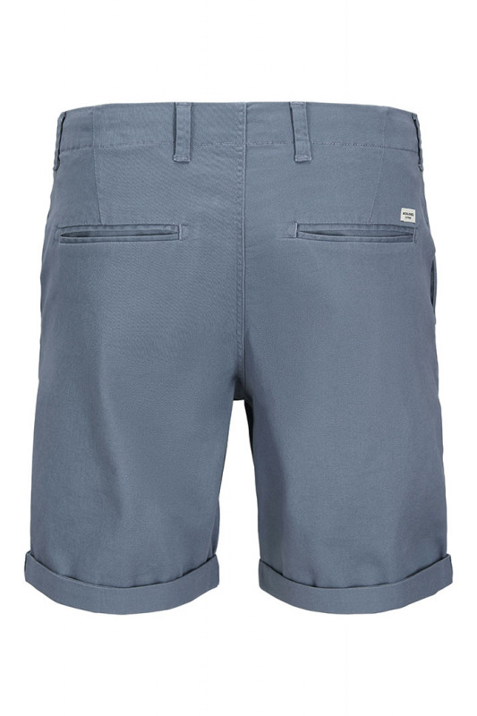 Short chino bleu de chine homme en coton et élasthanne