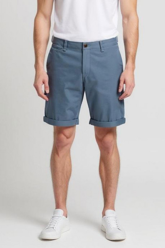 Short chino bleu de chine homme