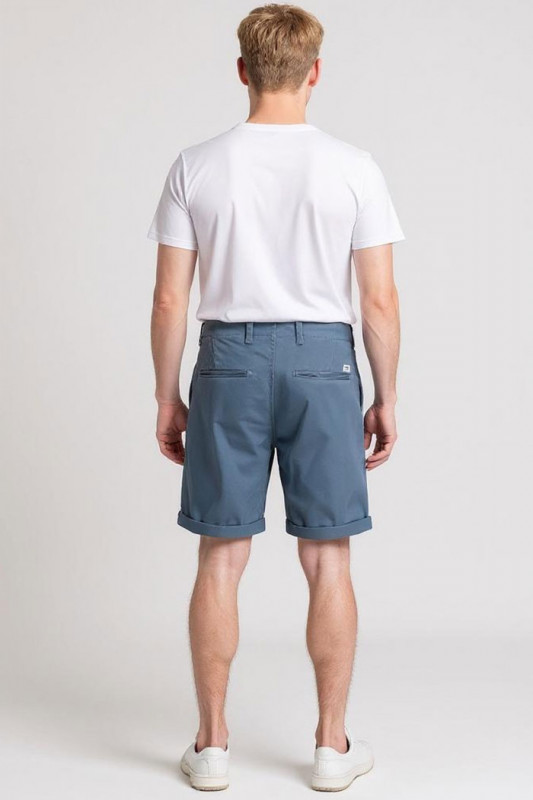 Short chino bleu de chine