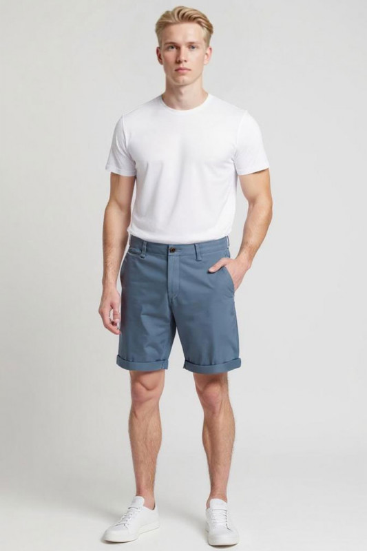 Short chino bleu de chine homme Jack & Jones
