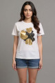 T-shirt Michigan Life gold blanc