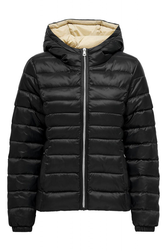 Doudoune matelassée Talire noir avec capuche femme Only