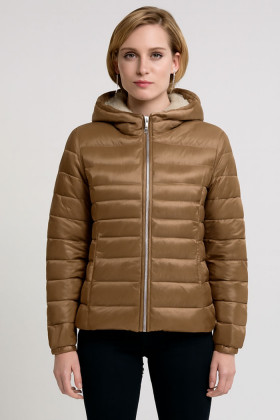 Doudoune matelassée Talire coconut avec capuche femme