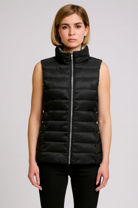 Gilet matelassé noir sans manches