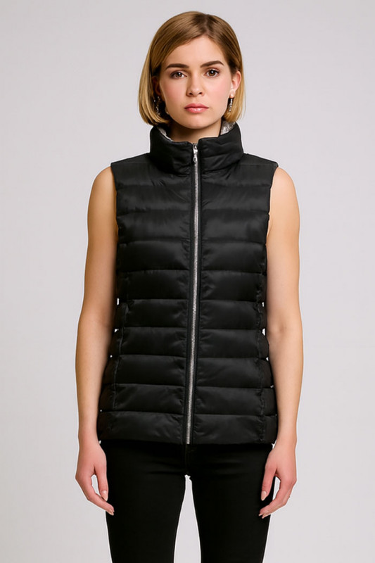 Gilet matelassé noir sans manches