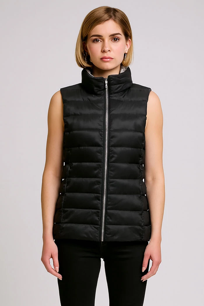 Gilet Matelassé COMA Femme Taille 40 Noir - Style Décontracté - Parfait État