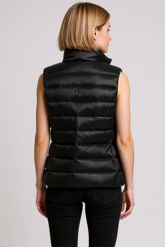 Gilet matelassé noir sans manches