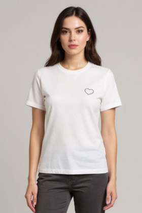 T-shirt Tenna blanc manches courtes femme