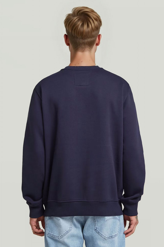 Sweat old skool bleu foncé col rond