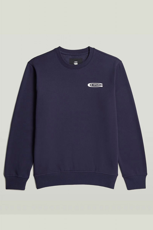 Sweat old skool bleu foncé col rond G-Star