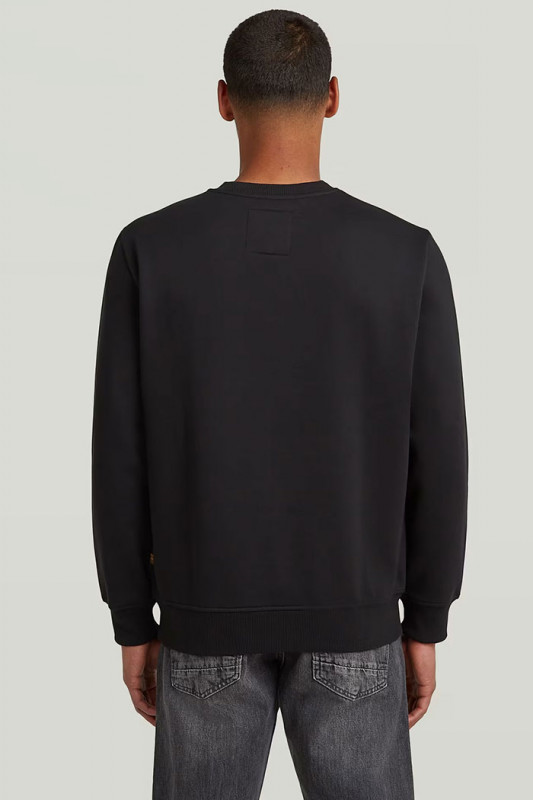 Sweat old skool noir col rond