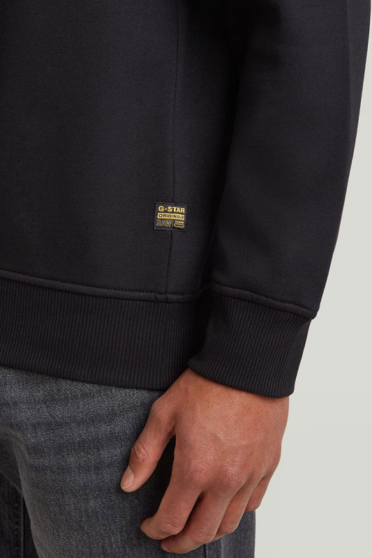 Sweat old skool noir col rond homme G-Star
