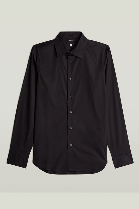 Chemise slim noire G-Star coton et élasthanne